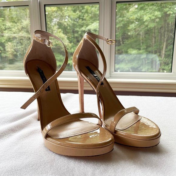 SOLD Stuart Weitzman Adobe Patent Nudist Disco size 9 - Picture 6 of 16